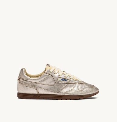 Zapatillas Autry Windspin piel platino